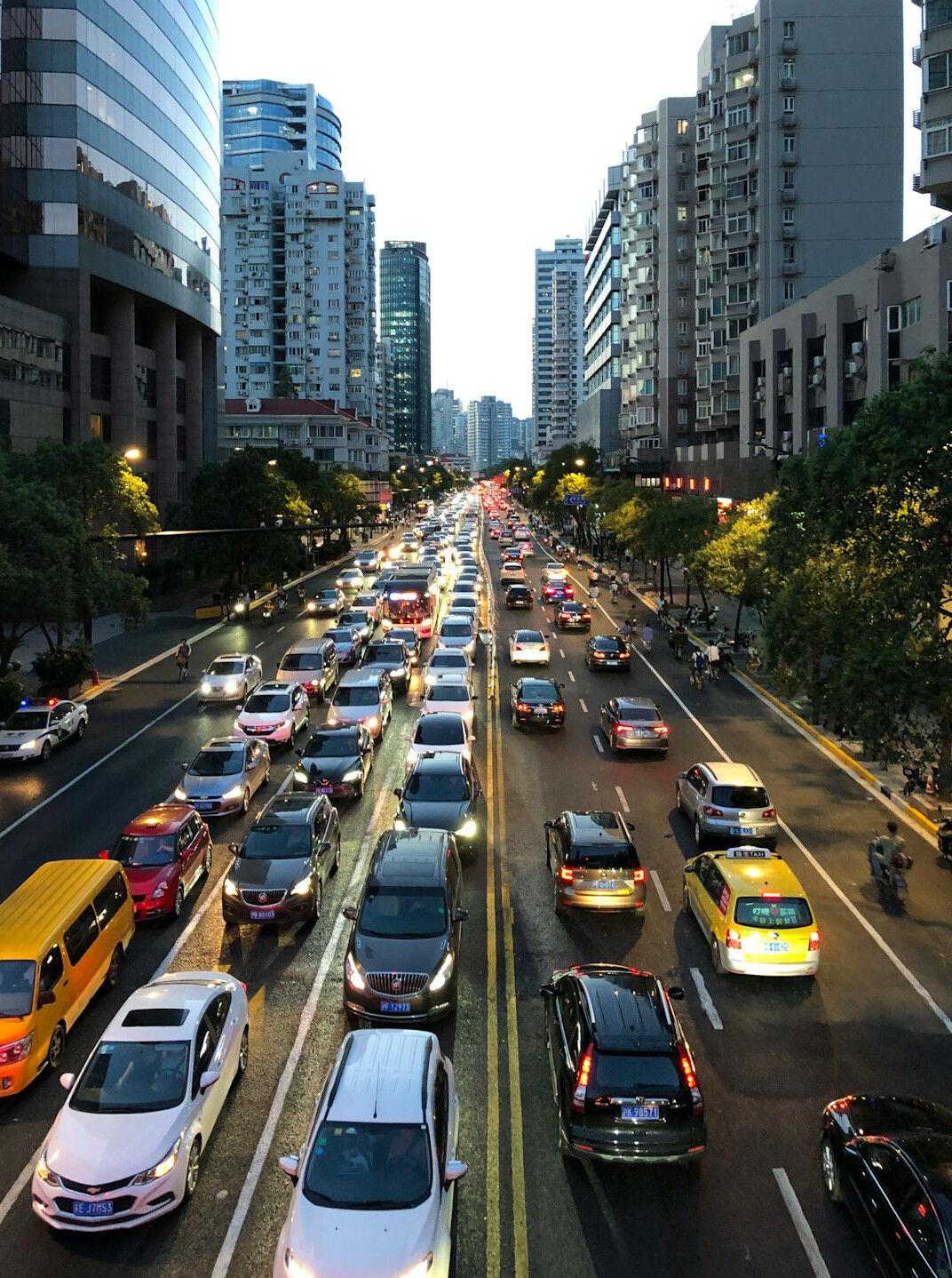 busy city street