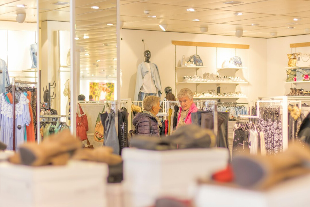 retail shop interior with customers